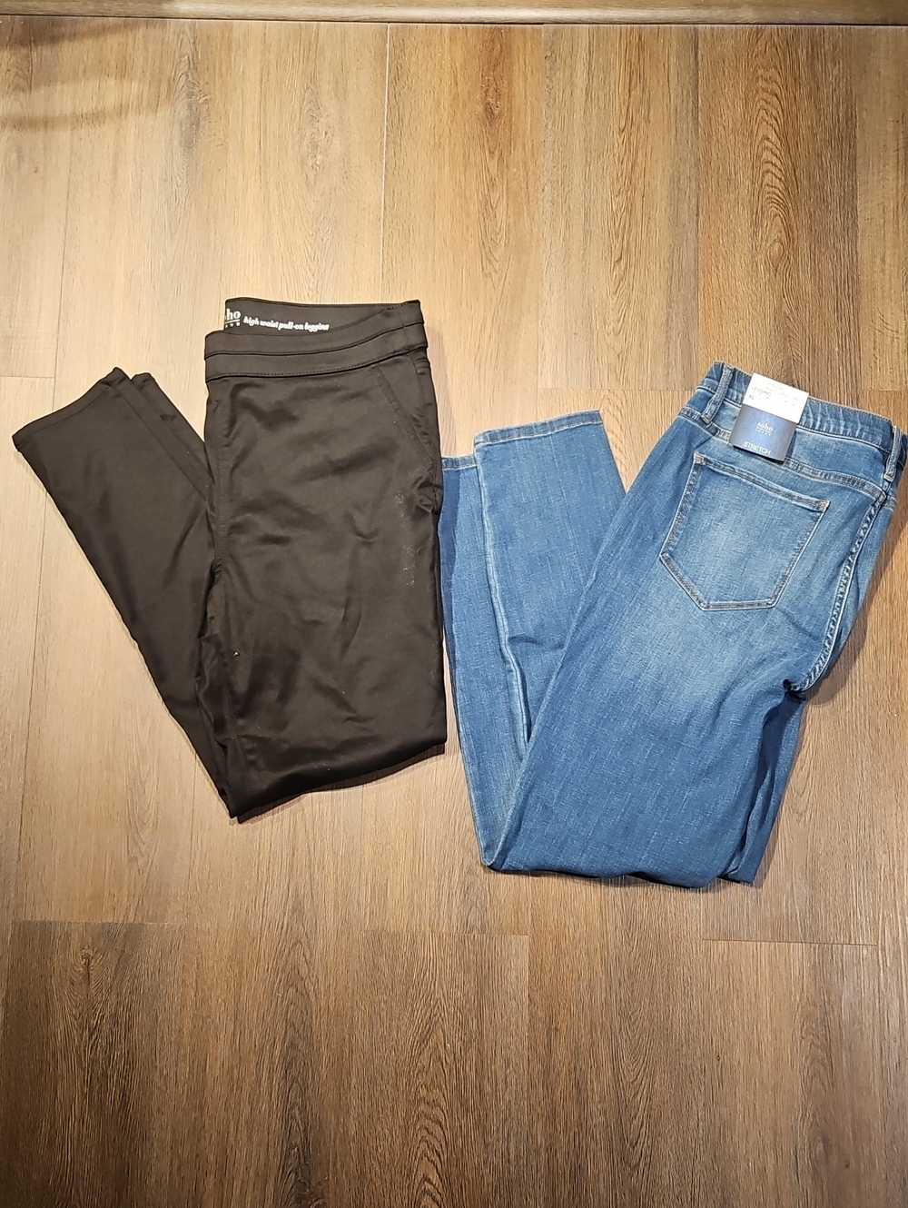 Bundle-SOHO-New York & Company BlackJean and Blue Denim Jeans, XL